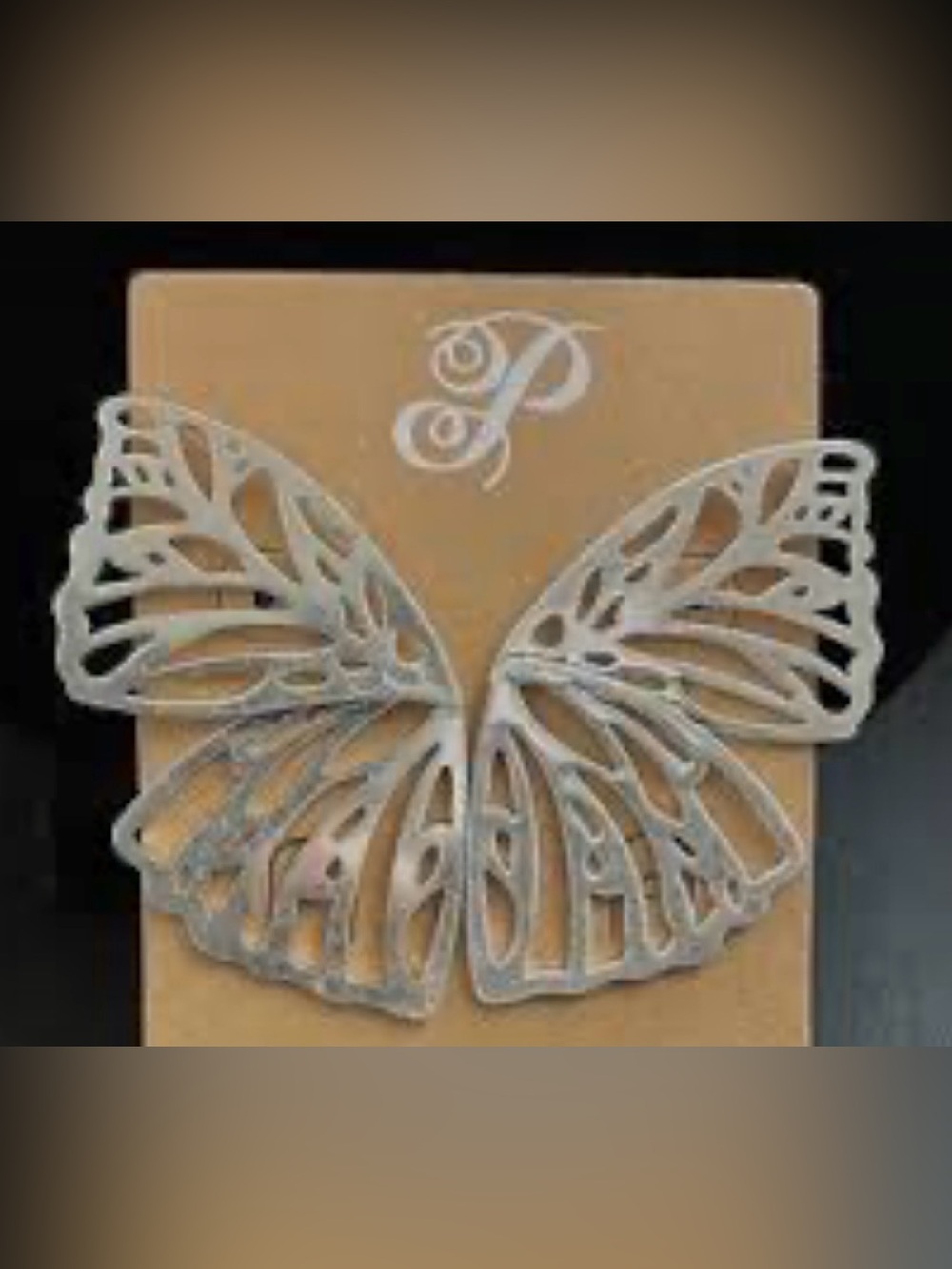 Plunder "Calliope" Butterfly Wing Earrings - Silver Tone, NWOT, Retail $25 - Picture 3 of 6